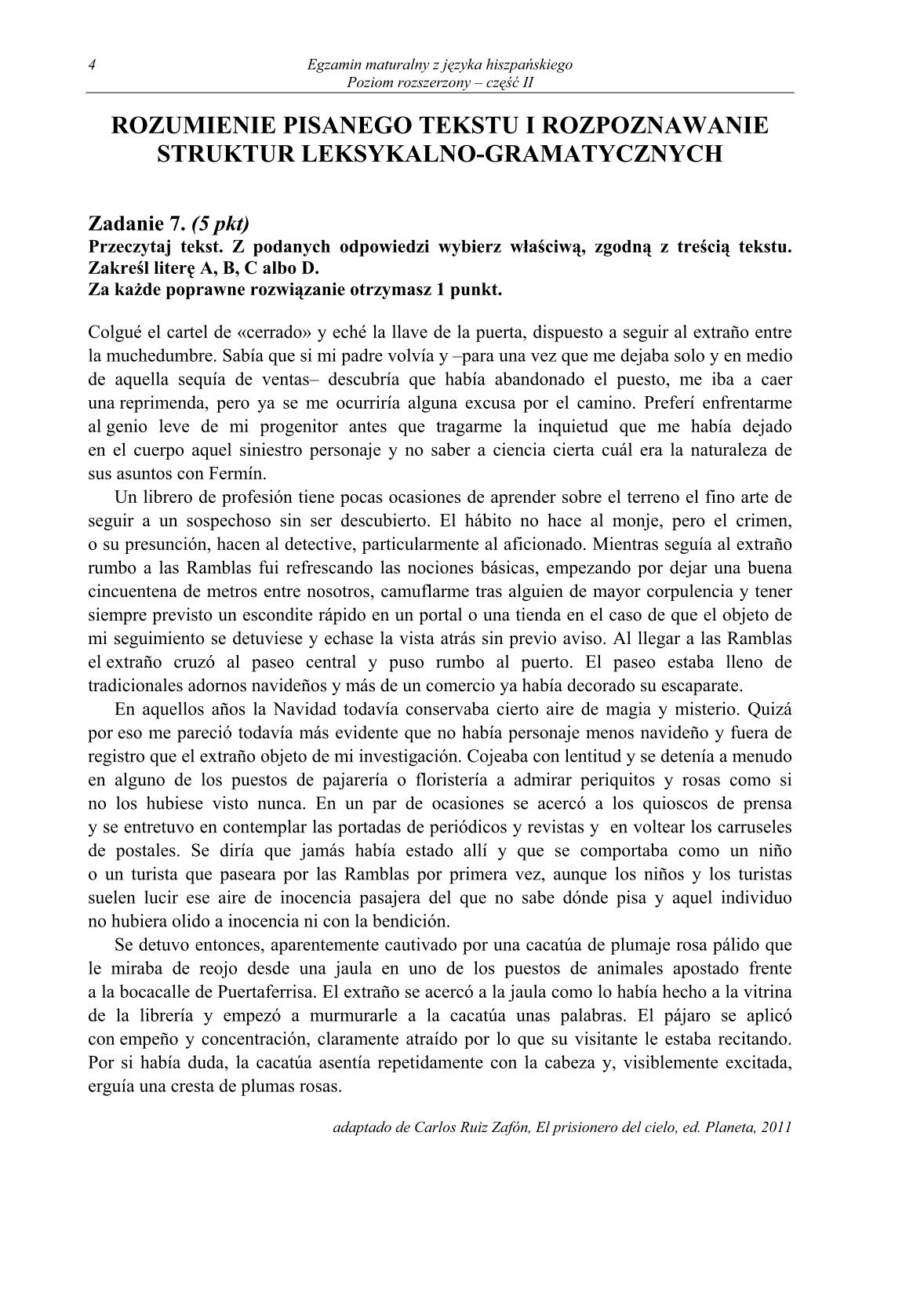 pytania-hiszpanski-poziom-rozszerzony-czesc-II-matura-2014-str.4
