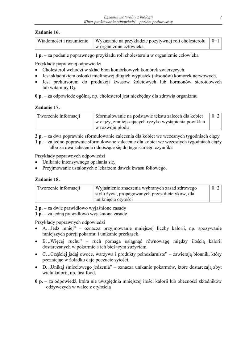 Odpowiedzi - biologia, p. podstawowy, matura 2010-strona-07