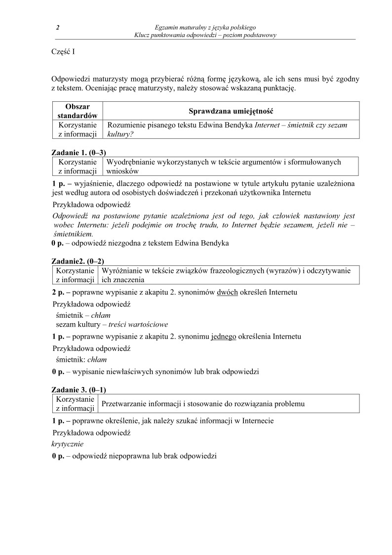 Odpowiedzi - jezyk polski, p. podstawowy, matura 2010-strona-02