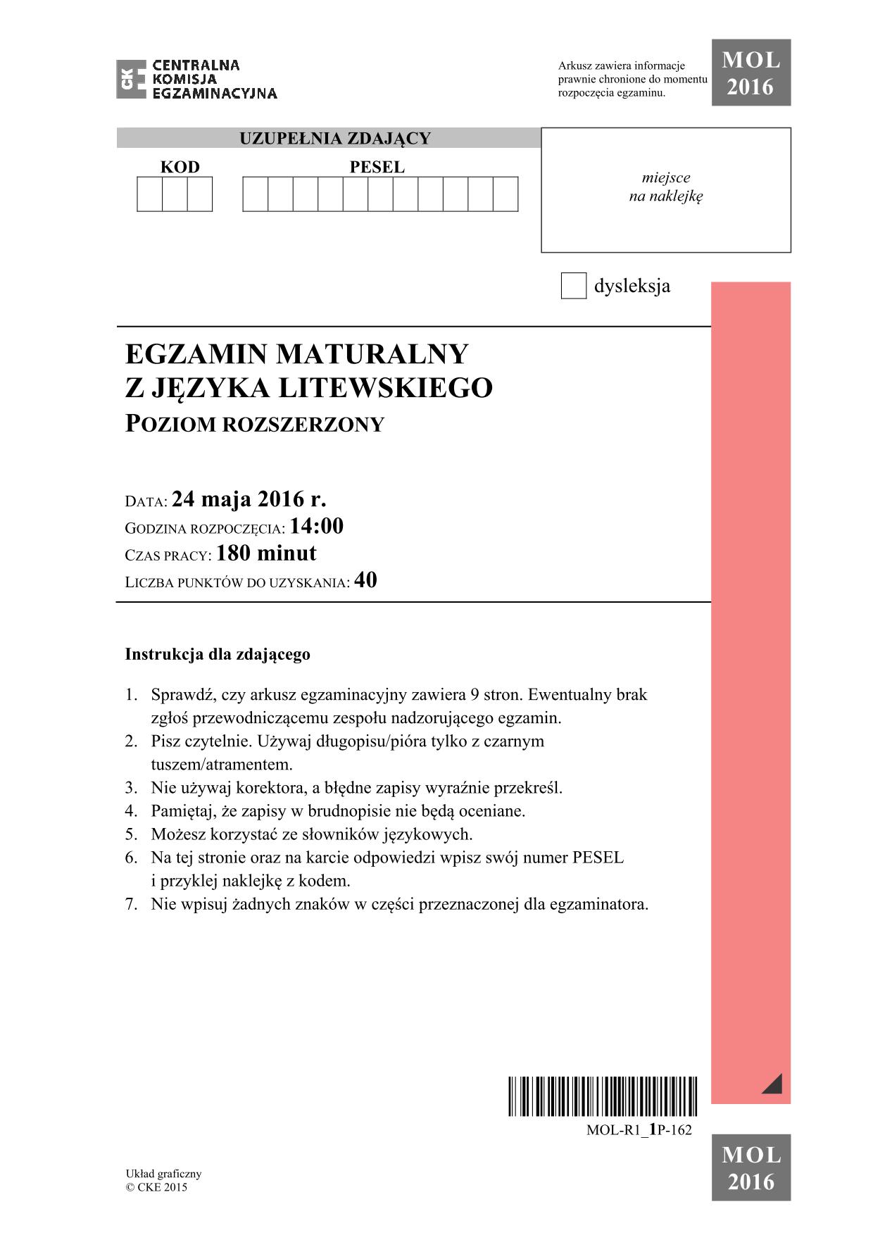 pytania-jezyk-litewski-poziom-rozszerzony-matura-2016 - 1