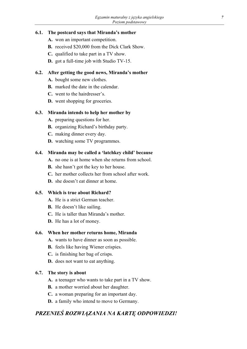 Pytania - jezyk angielski, p. podstawowy, matura 2011-strona-07