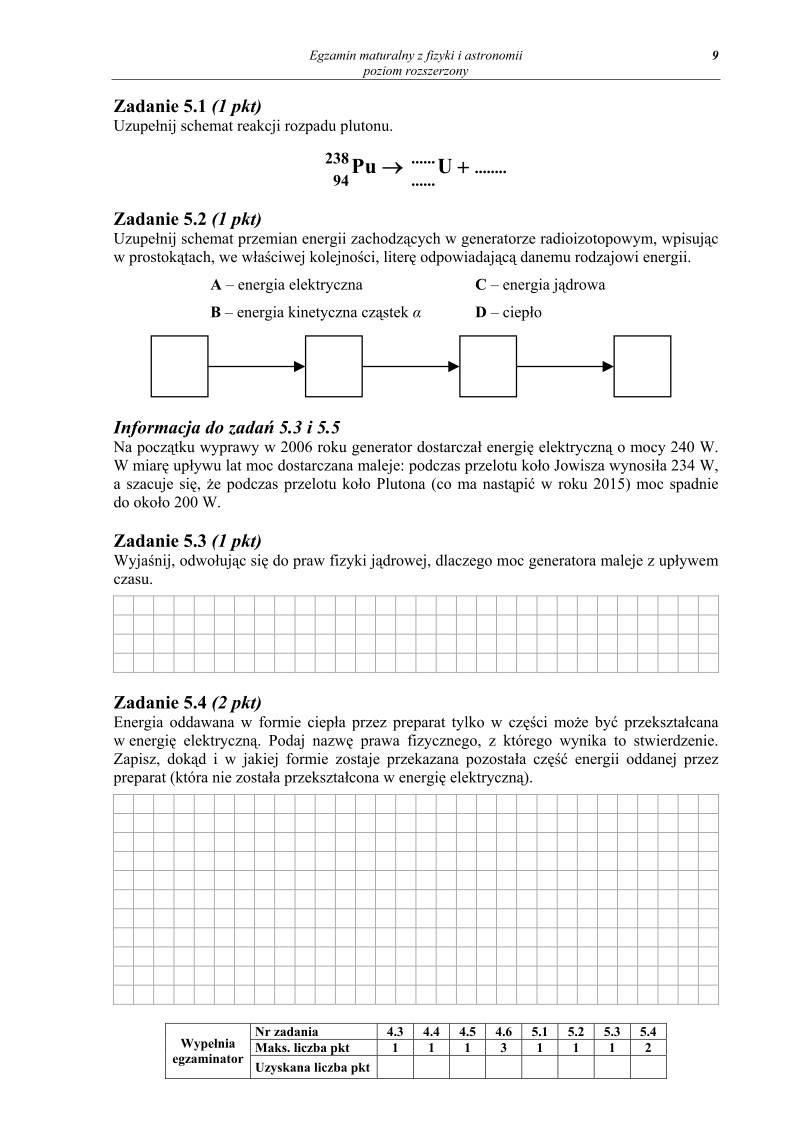 Pytania - fizyka, p. rozszerzony, matura 2011-strona-09