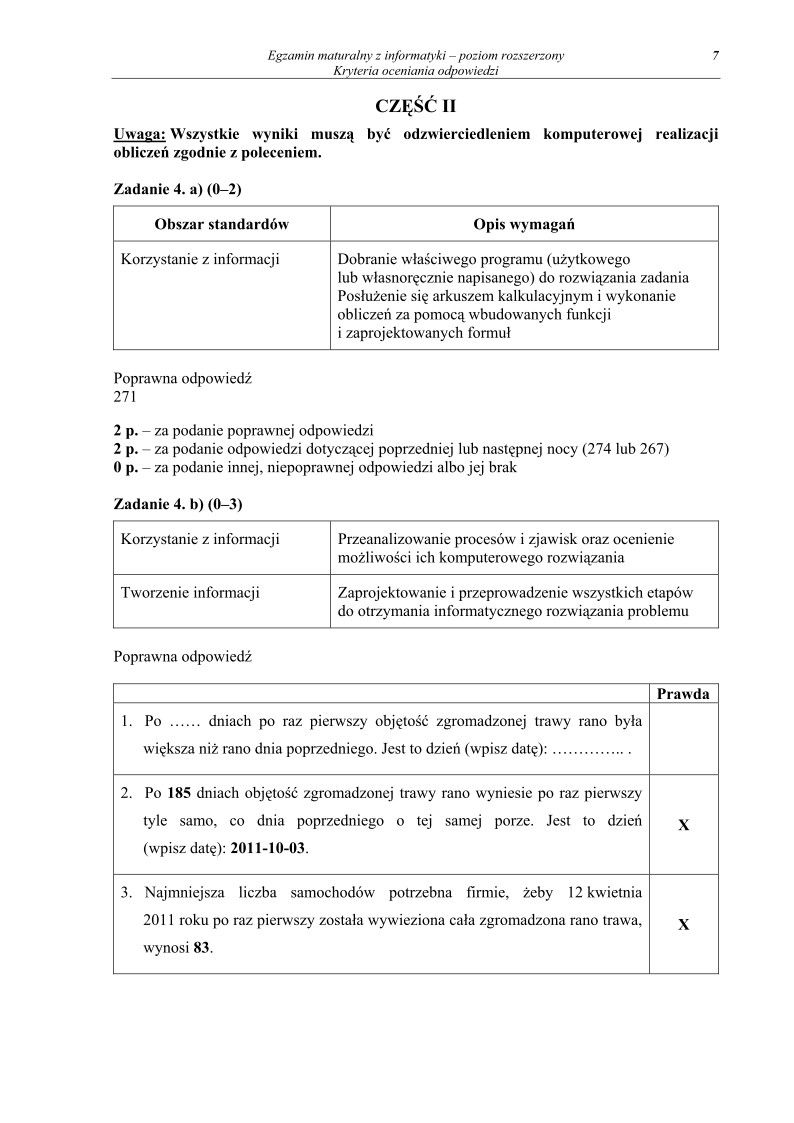 Odpowiedzi - informatyka, p. rozszerzony, matura 2011-strona-07