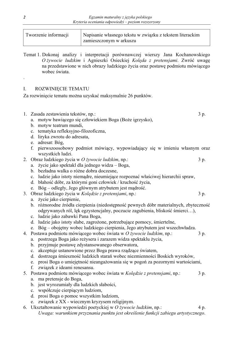 Odpowiedzi - jezyk polski, p. rozszerzony, matura 2012-strona-02