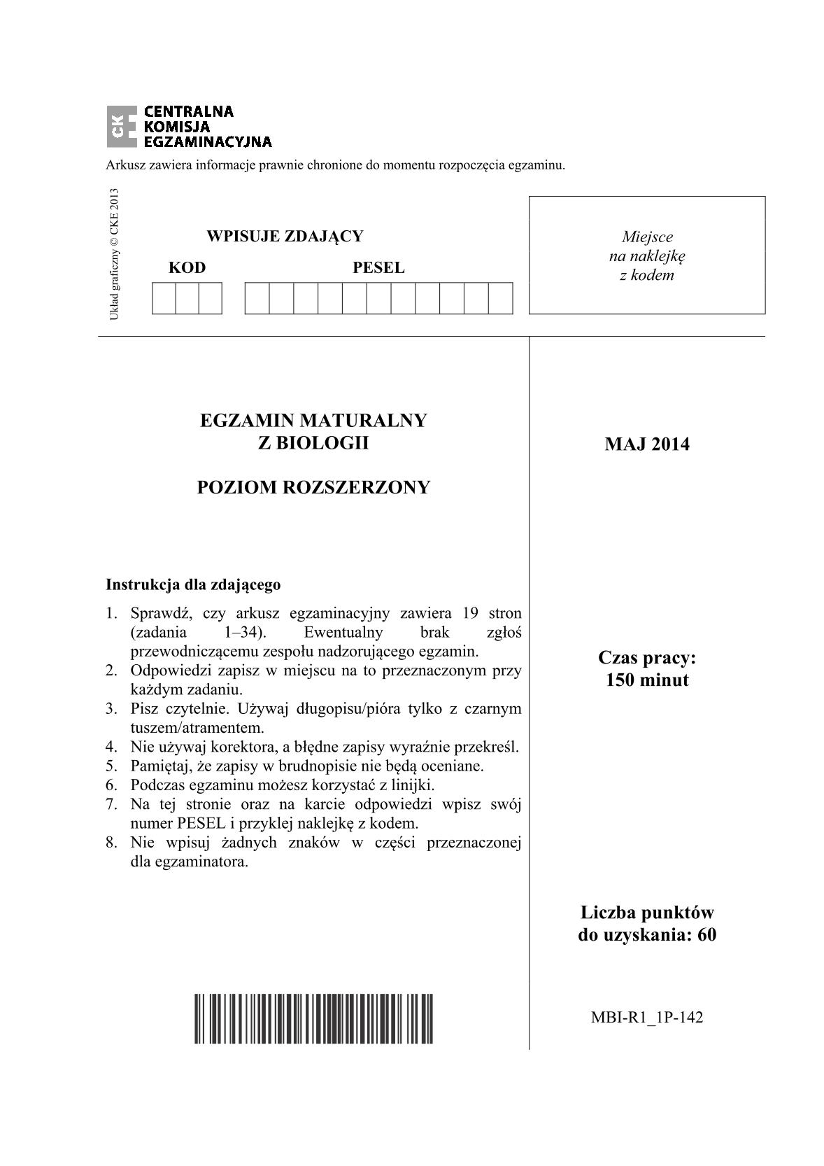 pytania-biologia-poziom-rozszerzony-matura-2014-str.1