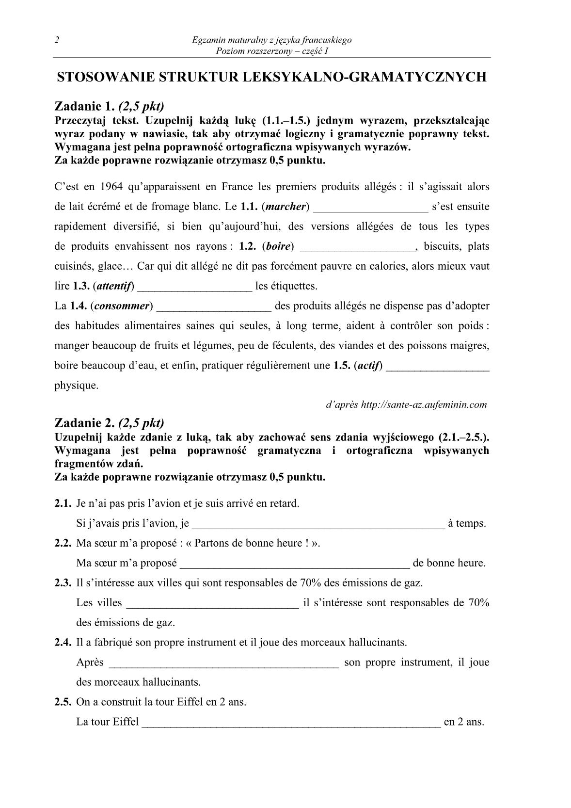 pytania-jezyk-francuski-poziom-rozszerzony-czesc-I-matura-2014-str.2