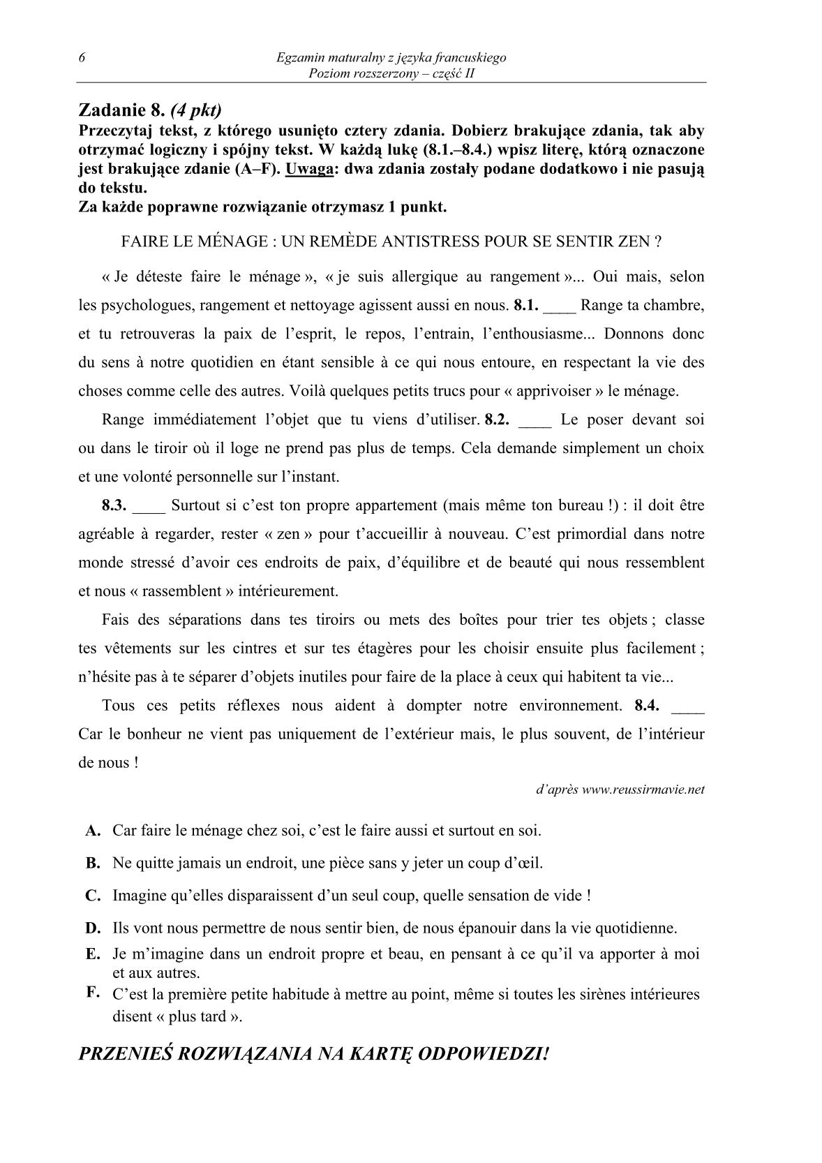 pytania-jezyk-francuski-poziom-rozszerzony-czesc-II-matura-2014-str.6