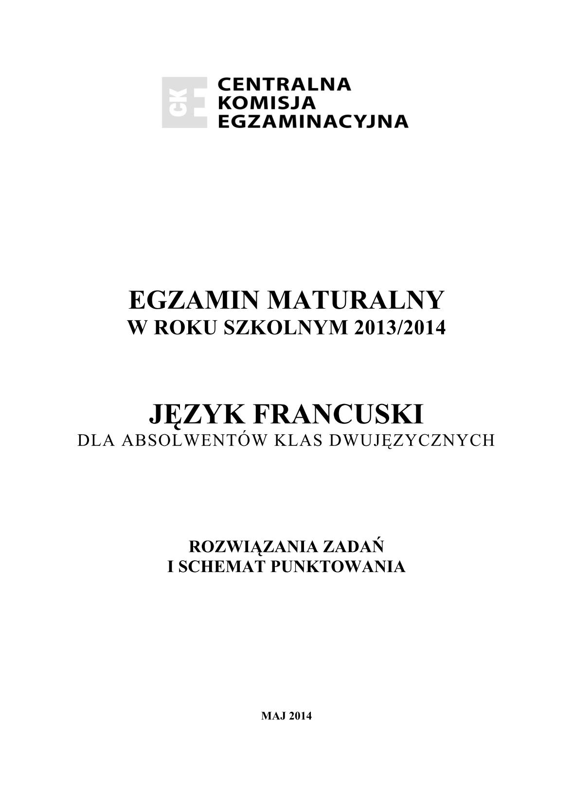 odpowiedzi-jezyk-francuski-dla-absolwentow-klas-dwujezycznych-matura-2014-str.1