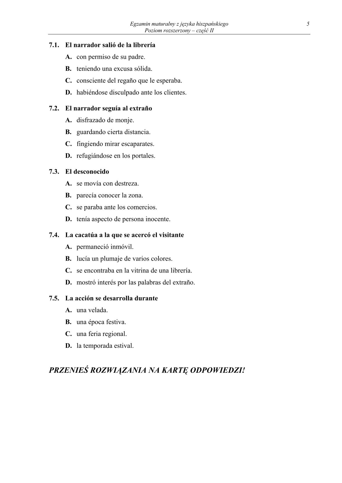 pytania-hiszpanski-poziom-rozszerzony-czesc-II-matura-2014-str.5