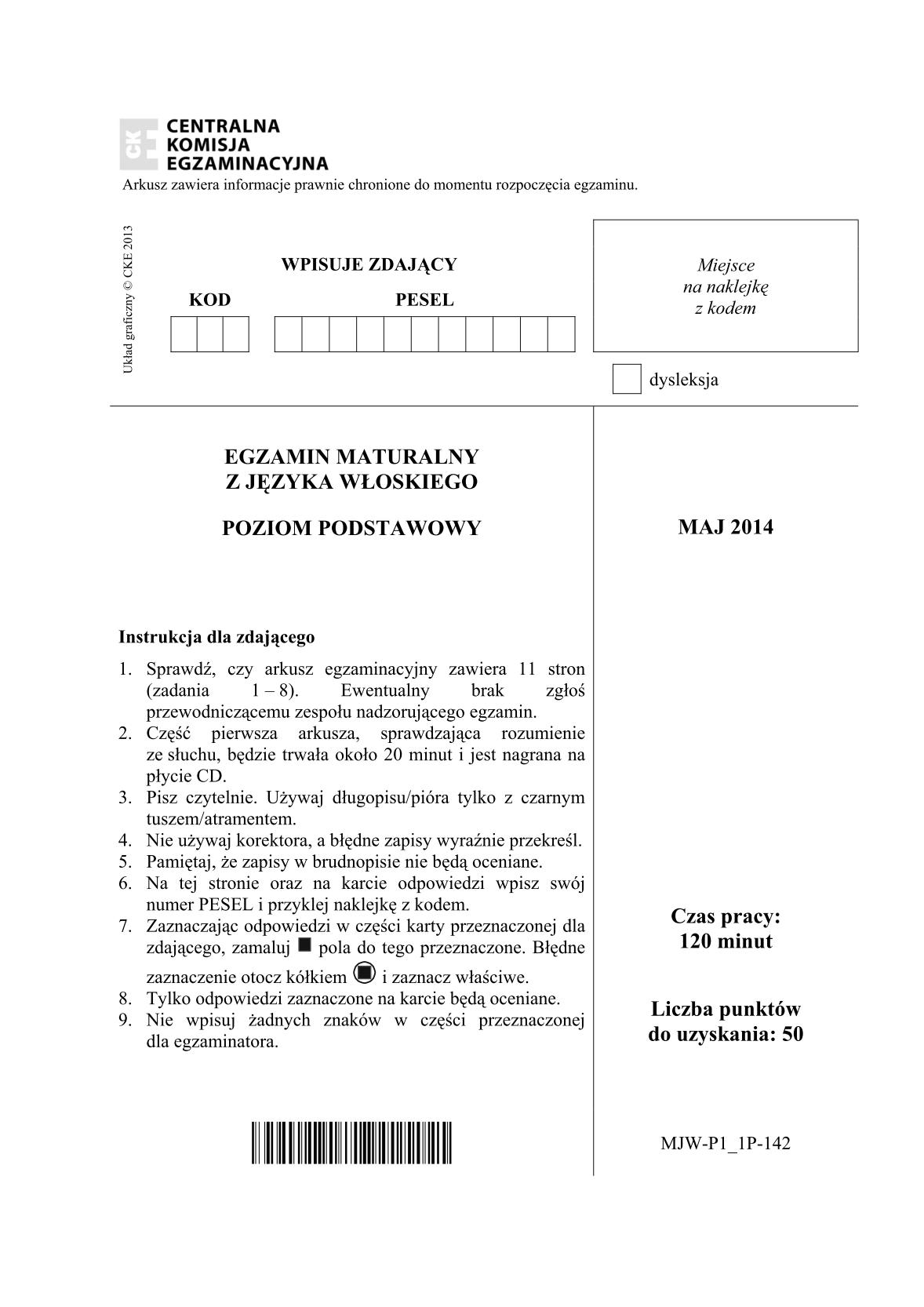 pytania-wloski-poziom-podstawowy-matura-2014-str.1