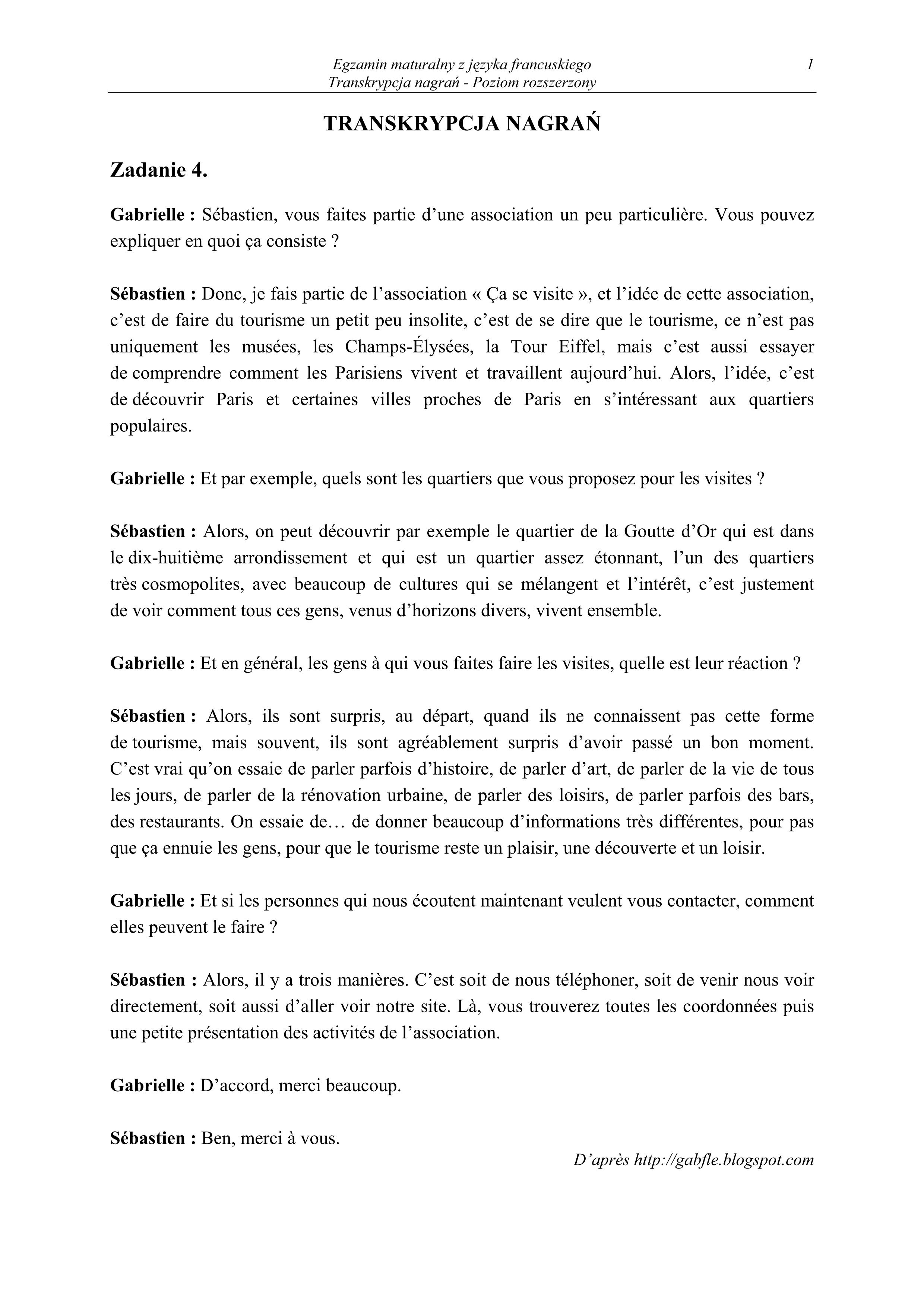 transkrypcja-jezyk-francuski-poziom-rozszerzony-matura-2011 - 1