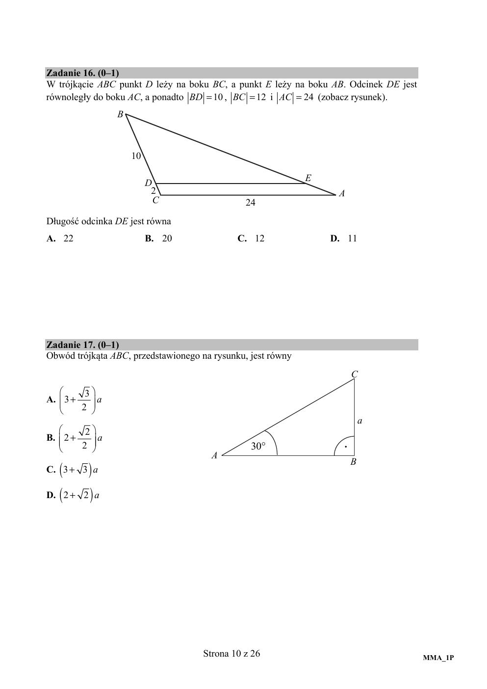 arkusz - matematyka podstawowy - matura 2017-10