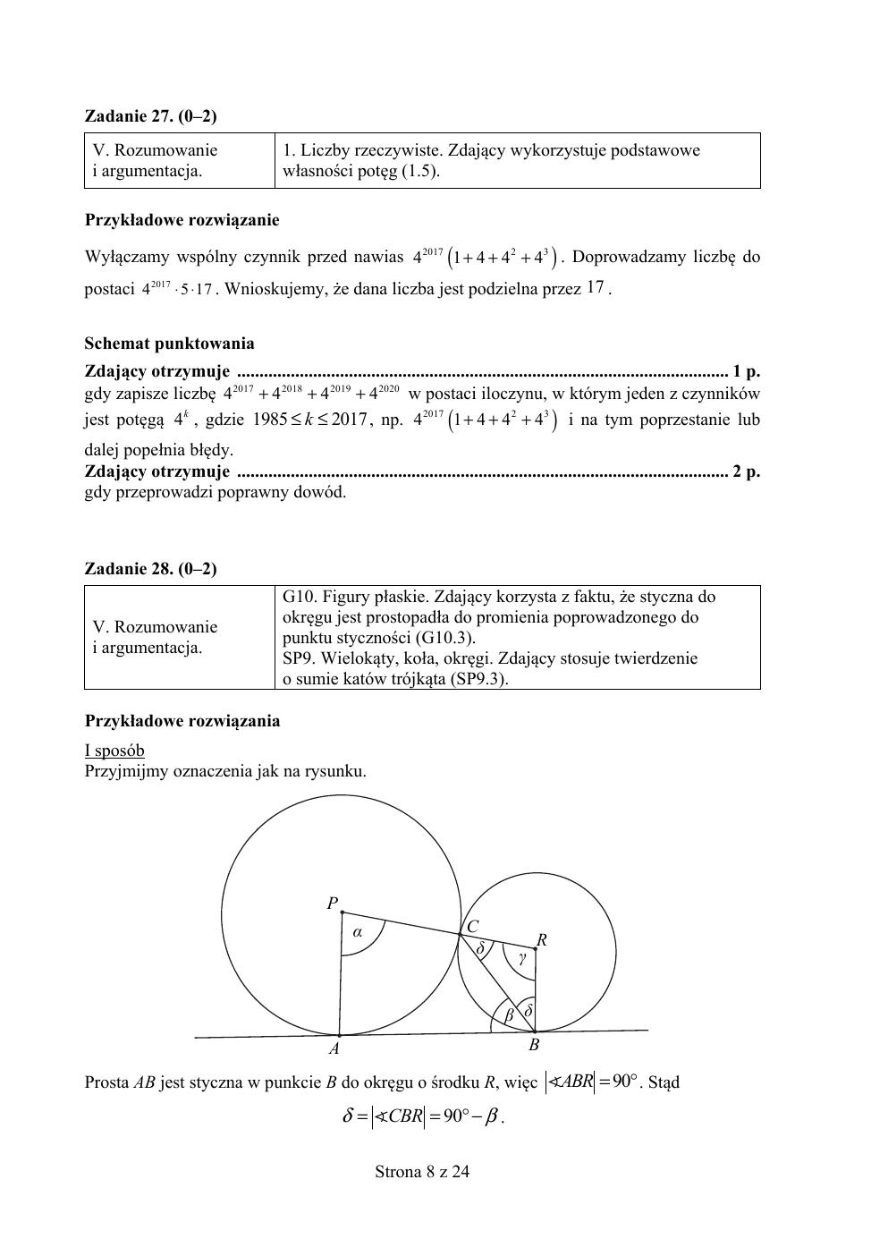 matematyka podstawowy - matura 2017 - odpowiedzi-08