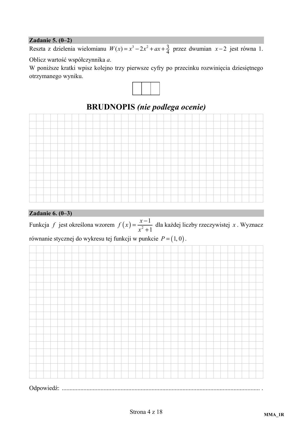 Matematyka, matura 2017 - poziom rozszerzony - pytania-04