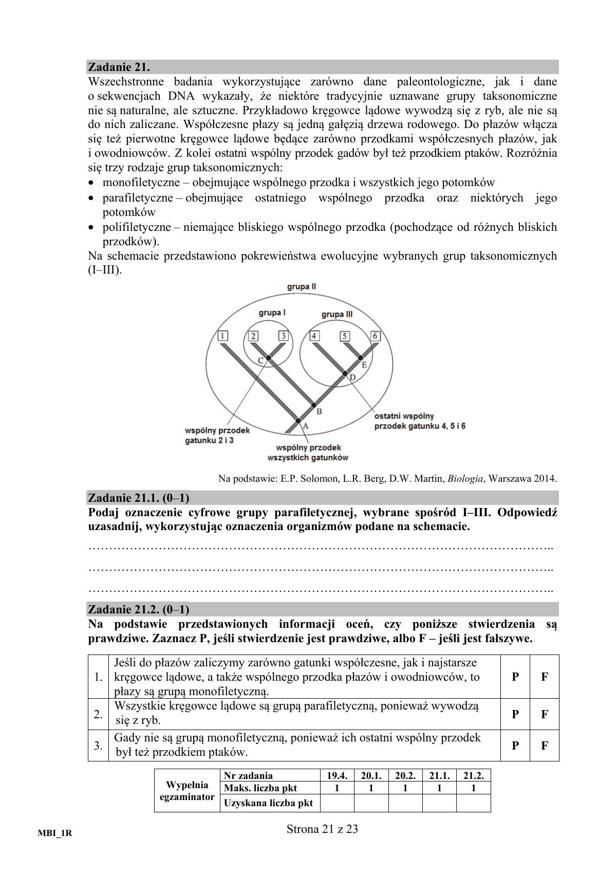 Biologia, matura 2017 - poziom rozszerzony - pytania-21