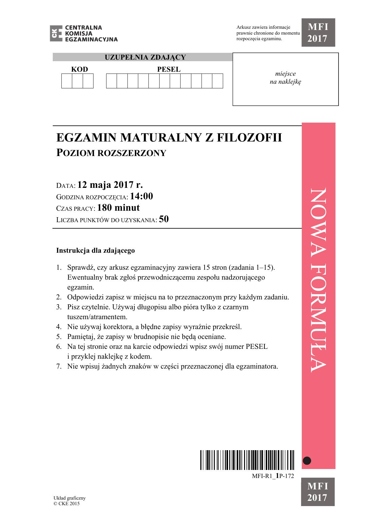 Filozofia, matura 2017 - poziom rozszerzony - pytania-01