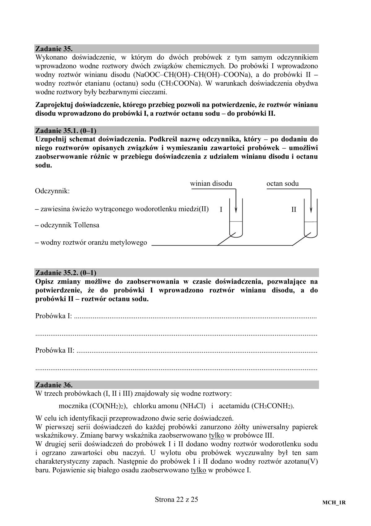 Chemia, matura 2017 - poziom rozszerzony - pytania-22