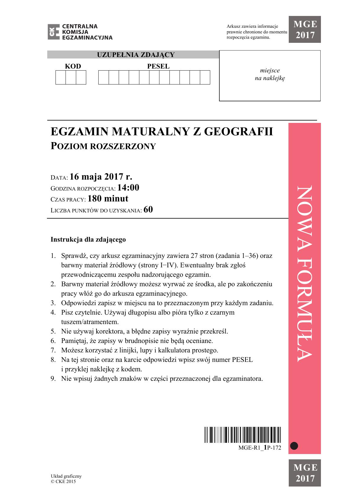 Geografia, matura 2017 - poziom rozszerzony - pytania-01