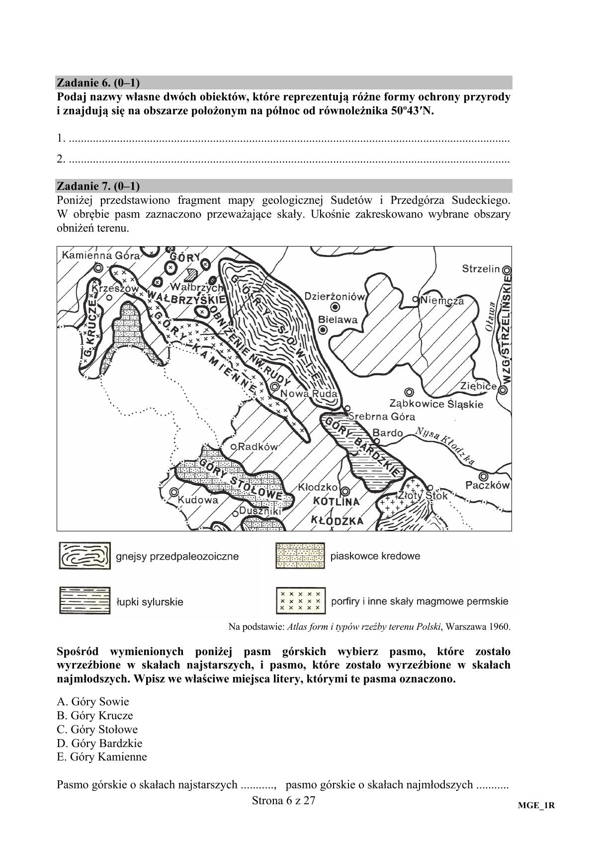 Geografia, matura 2017 - poziom rozszerzony - pytania-06