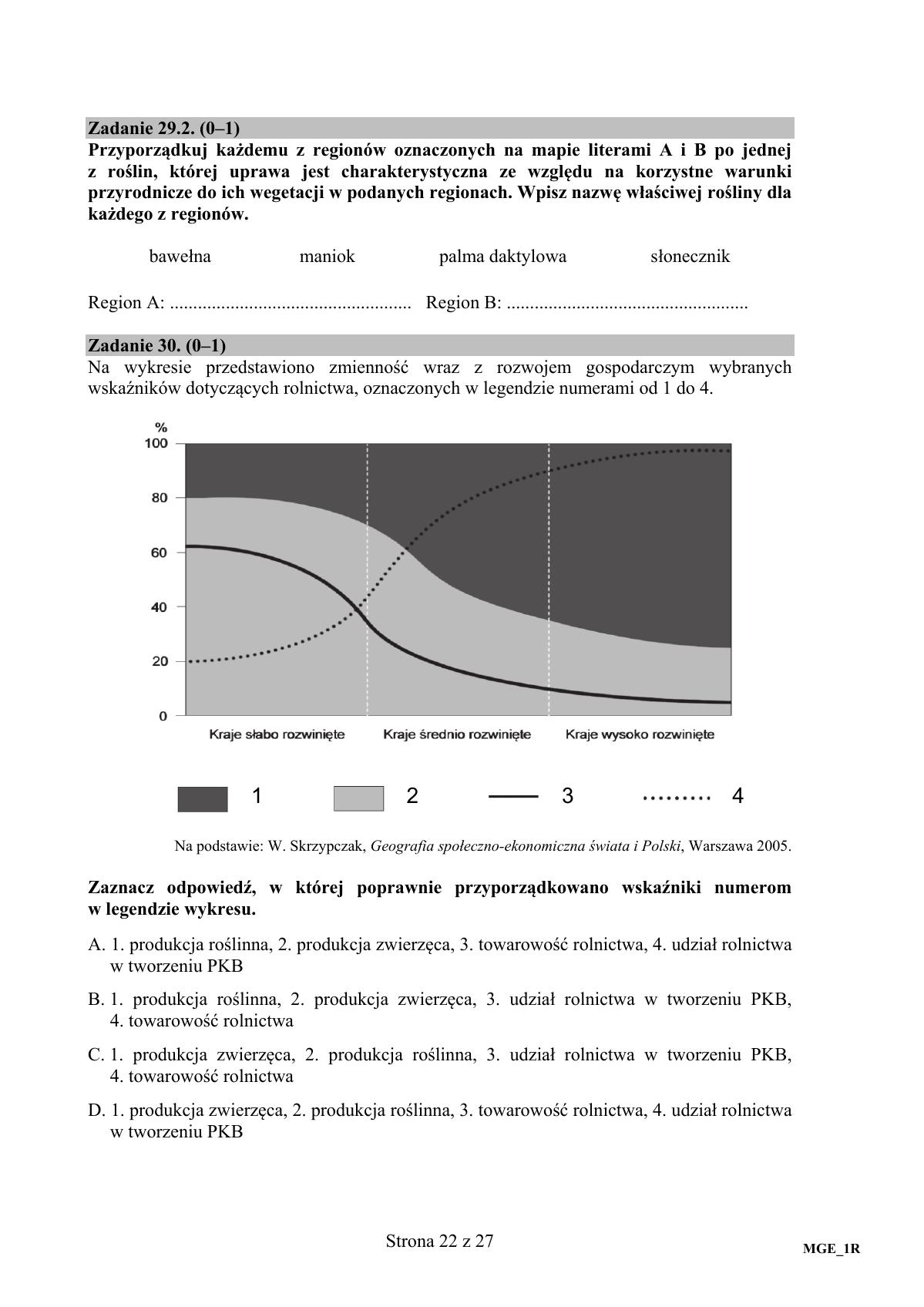 Geografia, matura 2017 - poziom rozszerzony - pytania-22