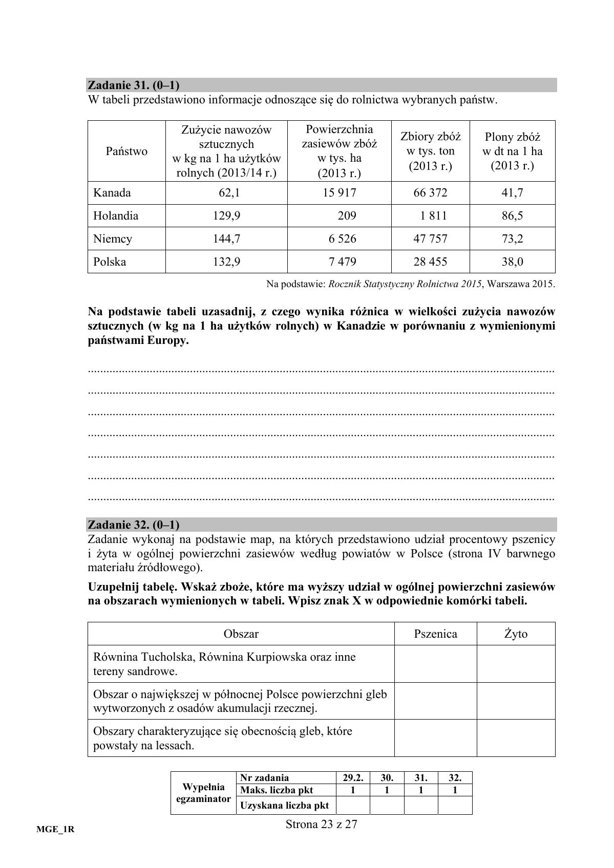 Geografia, matura 2017 - poziom rozszerzony - pytania-23