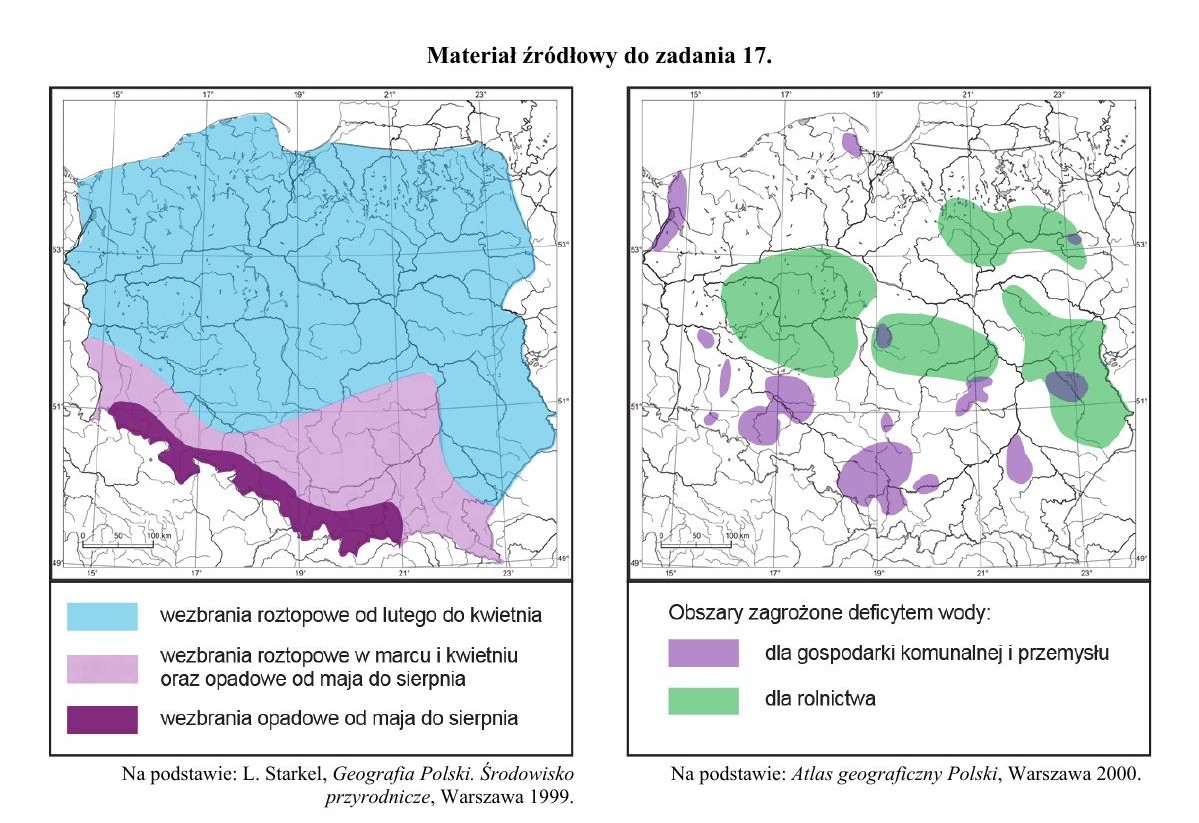 Mapy do zadania 17 - strona III barwnego materiału źródłowego