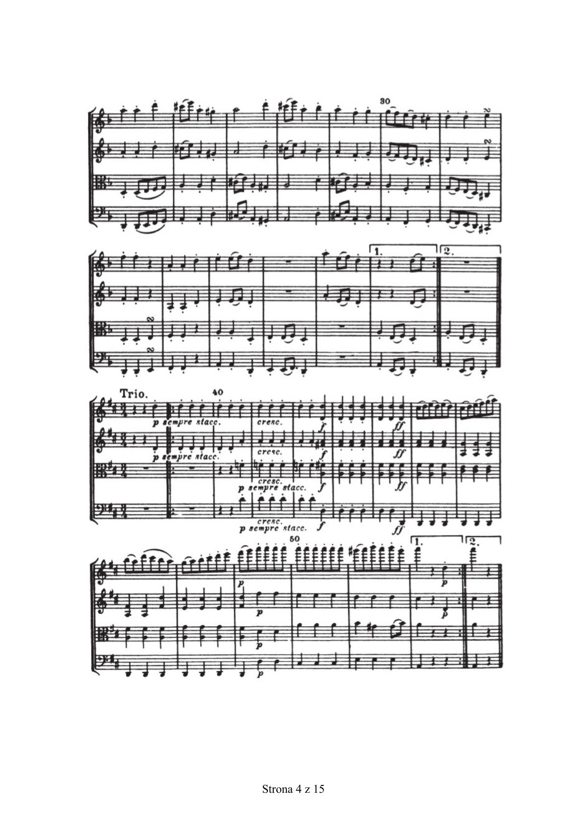 zadanie 16 - Joseph Haydn, Kwartet smyczkowy d-moll op. 76 nr 2, cz. III - fragment-2