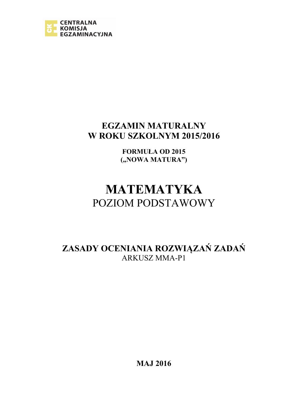 matematyka podstawowy - matura 2016 - odpowiedzi-01