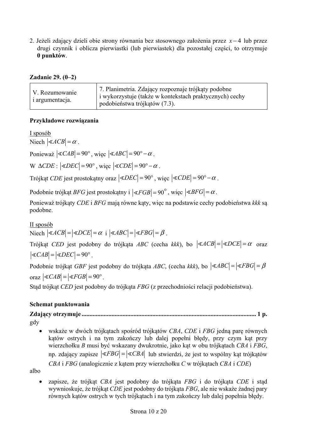 matematyka podstawowy - matura 2016 - odpowiedzi-10