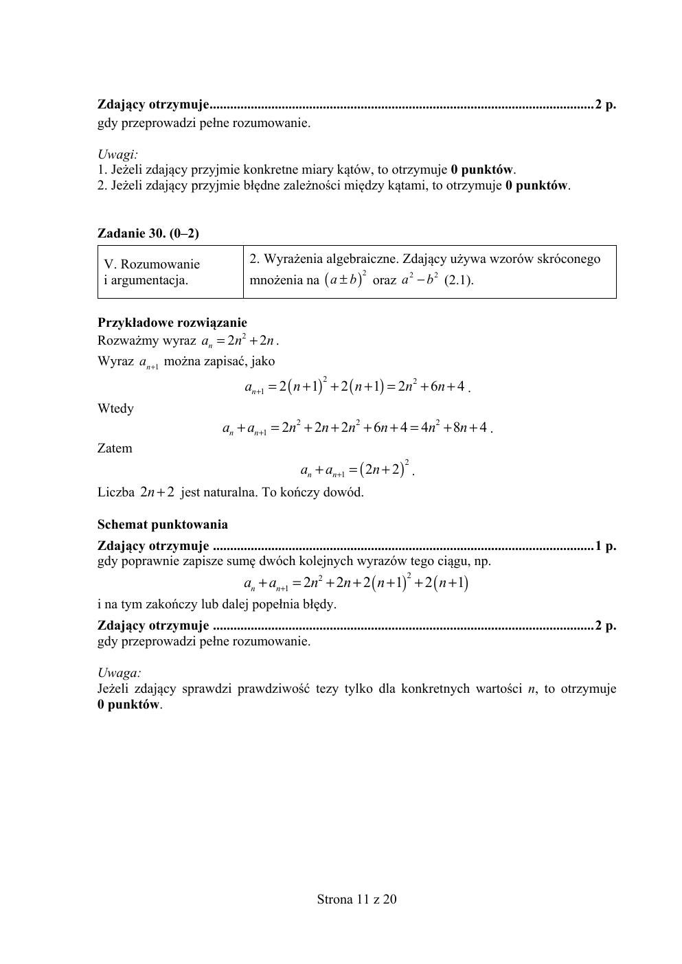 matematyka podstawowy - matura 2016 - odpowiedzi-11