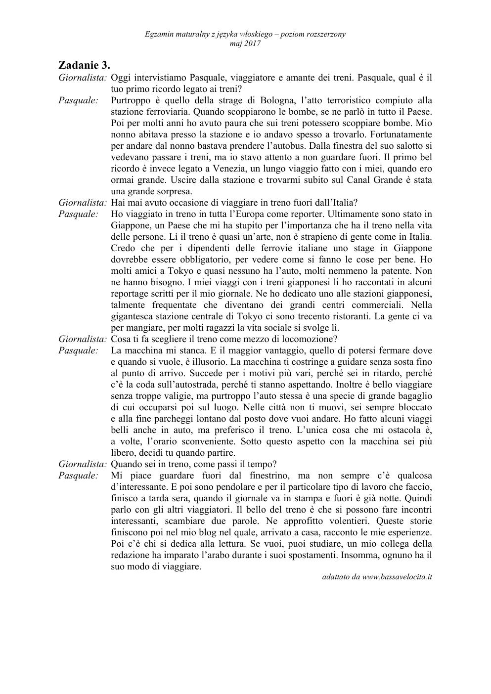 Język włoski, matura 2017 - poziom rozszerzony - transkrypcja-3