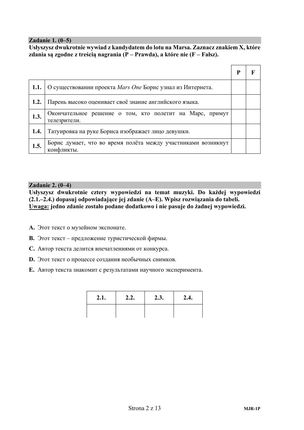 rosyjski podstawowy - matura 2016 - arkusz-02