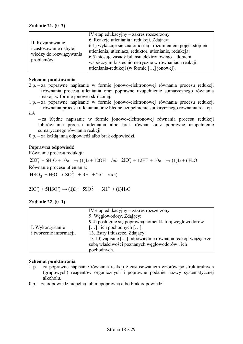 chemia matura 2019 - odpowiedzi-18