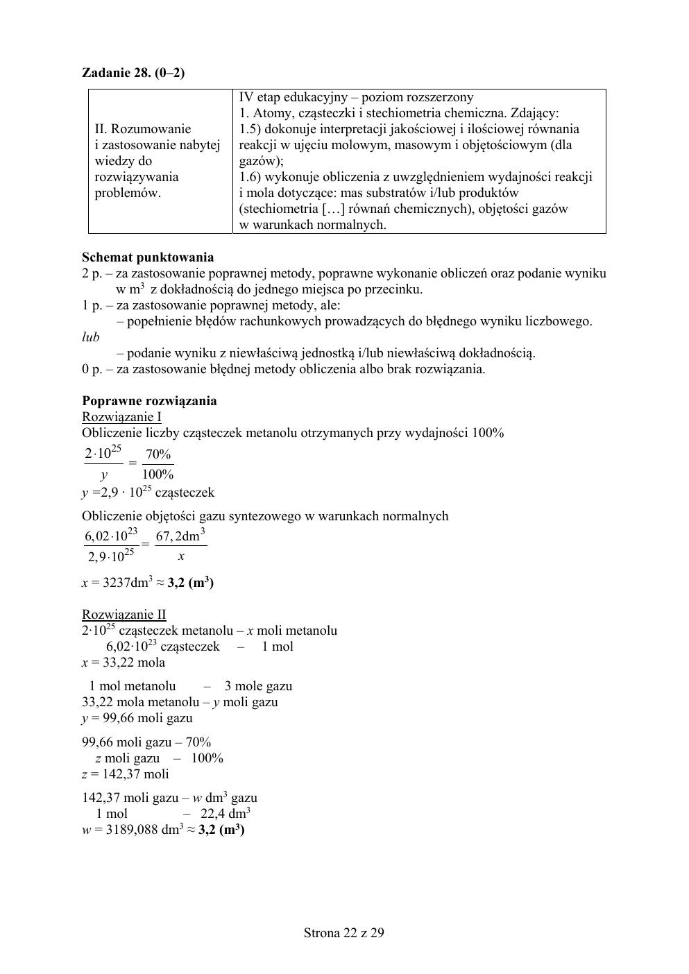 chemia matura 2019 - odpowiedzi-22