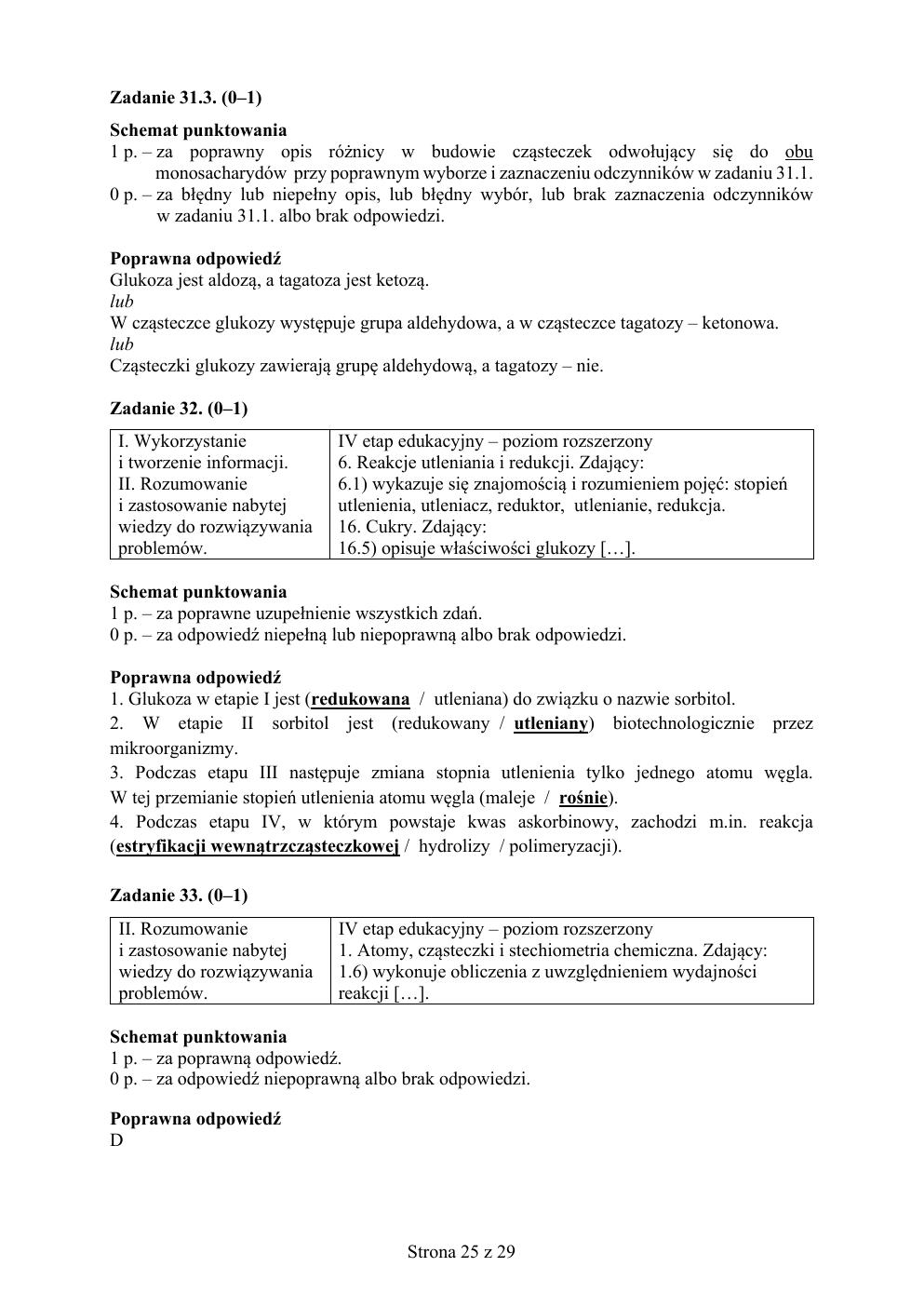 chemia matura 2019 - odpowiedzi-25