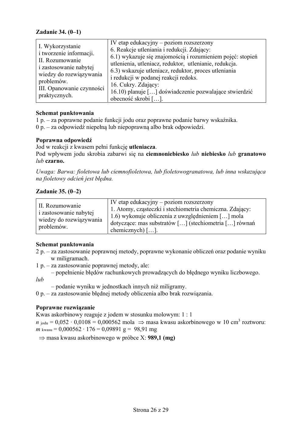 chemia matura 2019 - odpowiedzi-26