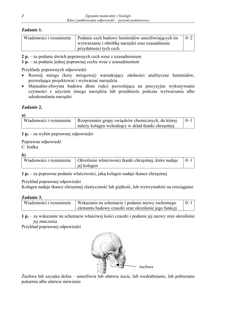 Odpowiedzi - biologia, p. podstawowy, matura 2010-strona-02