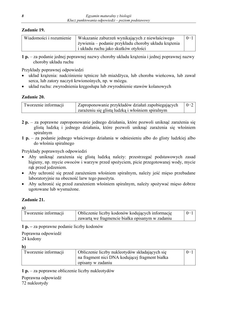 Odpowiedzi - biologia, p. podstawowy, matura 2010-strona-08