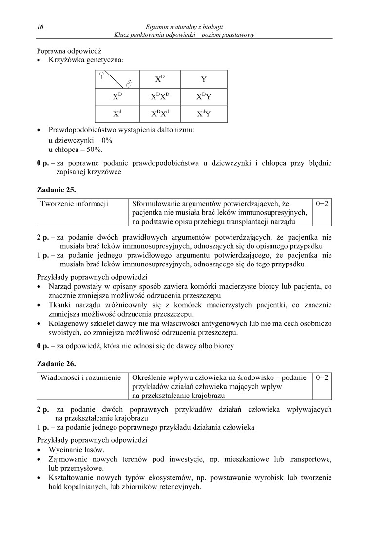 Odpowiedzi - biologia, p. podstawowy, matura 2010-strona-10