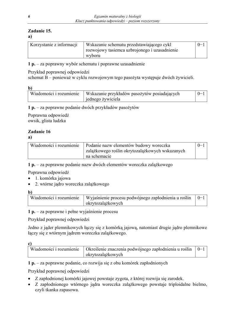 Odpowiedzi - biologia, p. rozszerzony, matura 2010-strona-06