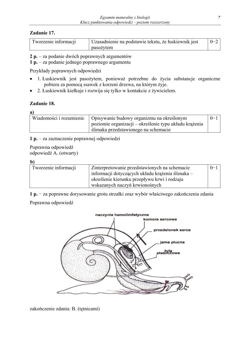 Odpowiedzi - biologia, p. rozszerzony, matura 2010-strona-07