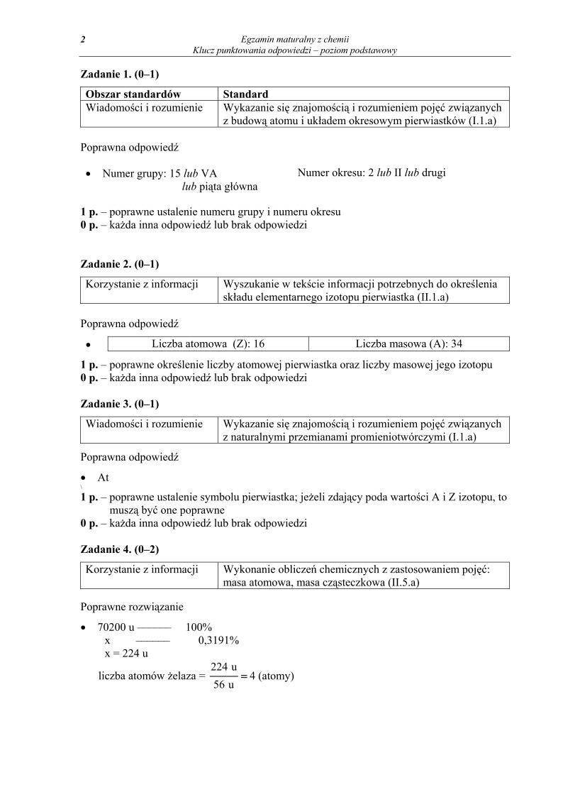 Odpowiedzi- chemia, p. podstawowy, matura 2010-strona-02