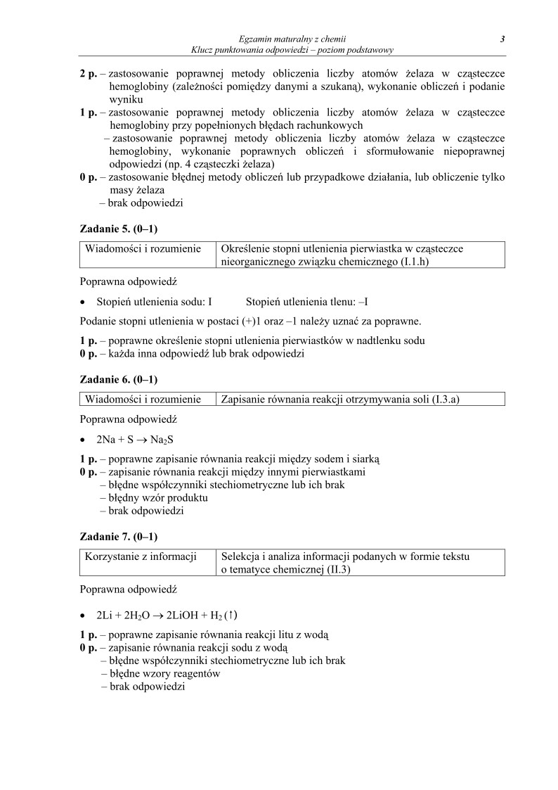 Odpowiedzi- chemia, p. podstawowy, matura 2010-strona-03