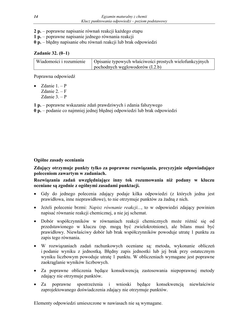 Odpowiedzi- chemia, p. podstawowy, matura 2010-strona-14