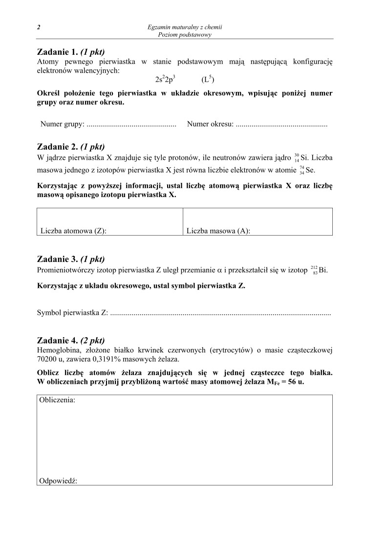 Pytania - chemia, p. podstawowy, matura 2010-strona-02