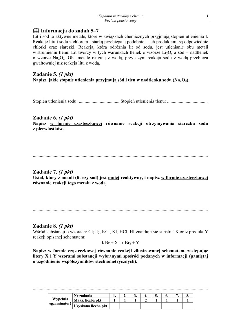 Pytania - chemia, p. podstawowy, matura 2010-strona-03