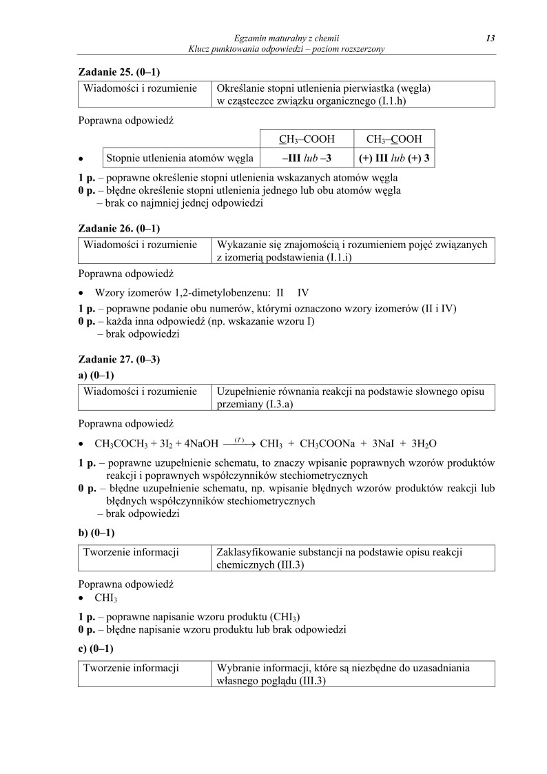 Odpowiedzi - chemia, p. rozszerzony, matura 2010-strona-13