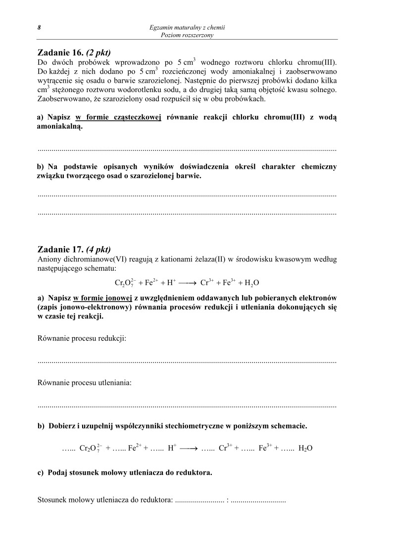 Pytania - chemia, p. rozszerzony, matura 2010-strona-08