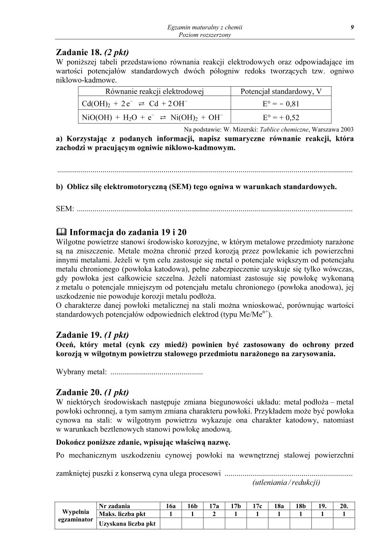 Pytania - chemia, p. rozszerzony, matura 2010-strona-09