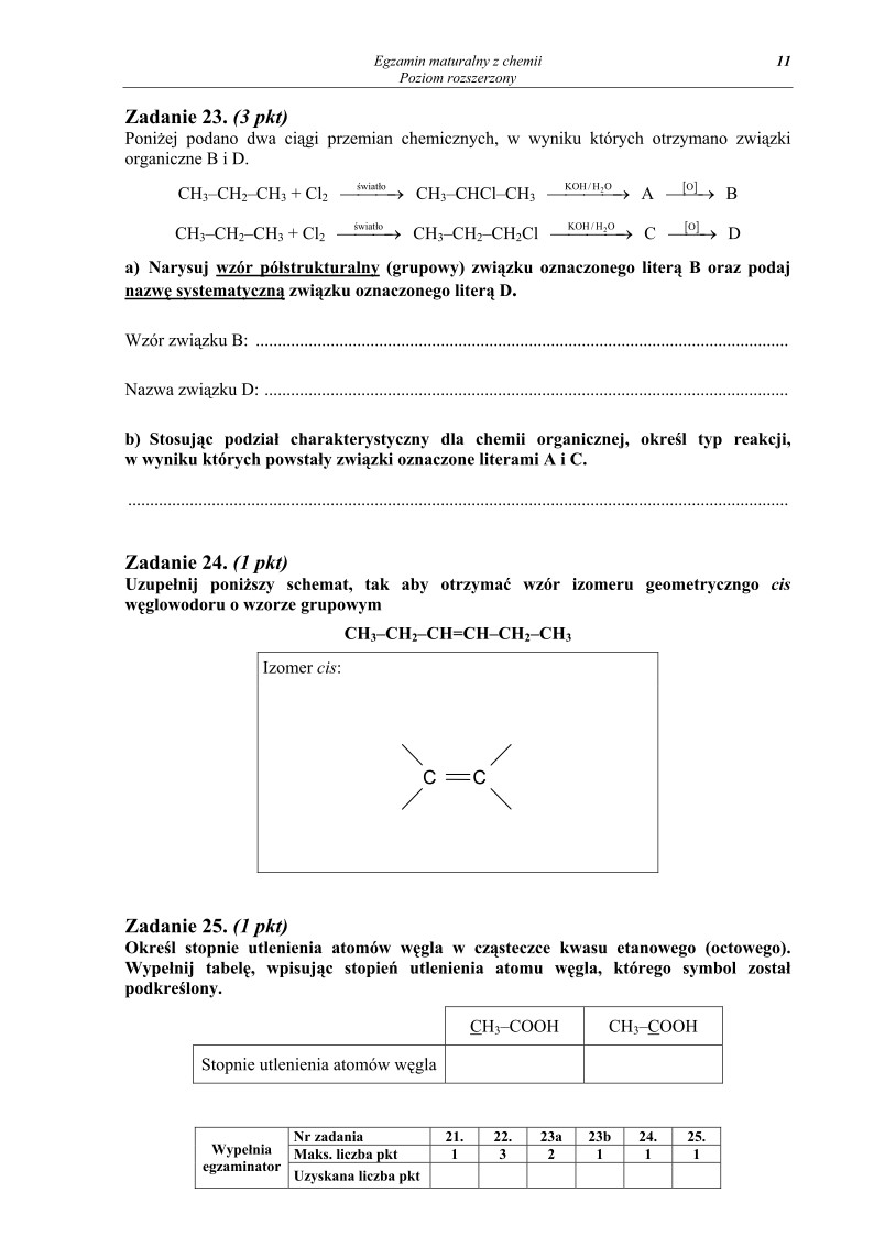 Pytania - chemia, p. rozszerzony, matura 2010-strona-11
